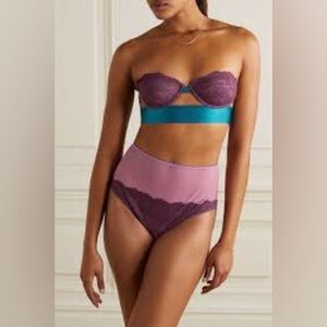 Dora Larsen Clementine Lace Strapless Bra in Wine